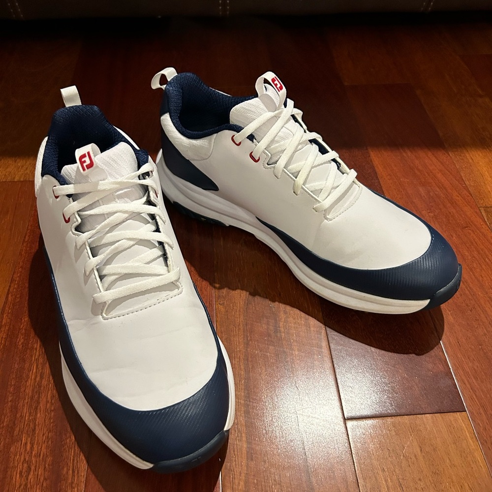 FootJoy Men's Athletic White and Navy Shoes